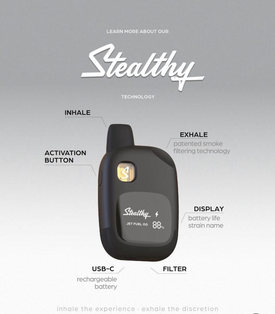 Lifestyle image showing a person using a disposable air device.